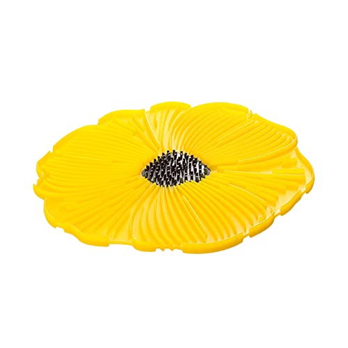 Charles Viancin Silicone Poppy Pop Trivet, Yellow, 8-Inch