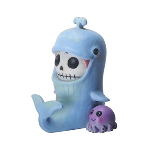 Pacific Trading SUMMIT COLLECTION Furrybones Moby Signature Skeleton in Whale Costume with an Octopus