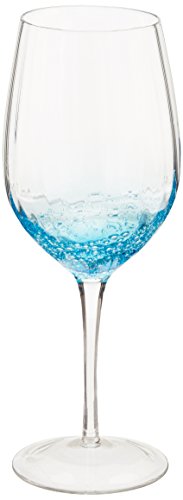 Abbott Collection  Optic Bubble Red Wine Glass, Blue