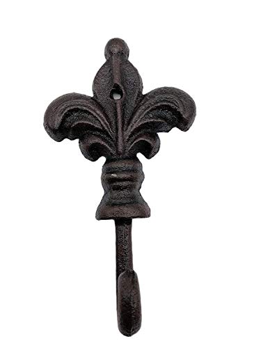 Comfy Hour Antique & Vintage Interior Decor Collection Cast Iron FDL Decorative Single Key Coat Hook Wall Hanger, Antique Black