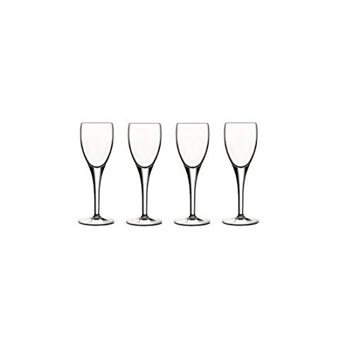 Luigi Bormioli Rocco Michelangelo 2.25 oz Liqueur Glasses (Set of 4), Clear