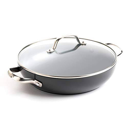 Cookware Company GreenPan Valencia Pro Induction Safe Healthy Ceramic Nonstick Everyday Pan, 11", Gray