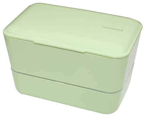 Bento Bite Dual from TAKENAKA, Eco-Friendly and Sustainable Japanese Style Bento Lunch Box (Pistachio Green)
