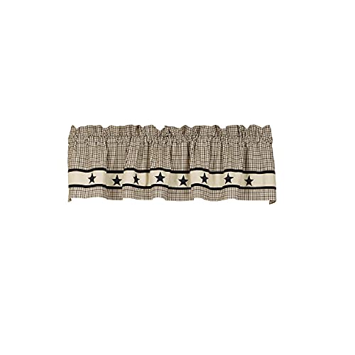 Country House Collection 31149 Farmstead Star Valance, 72-inch Length
