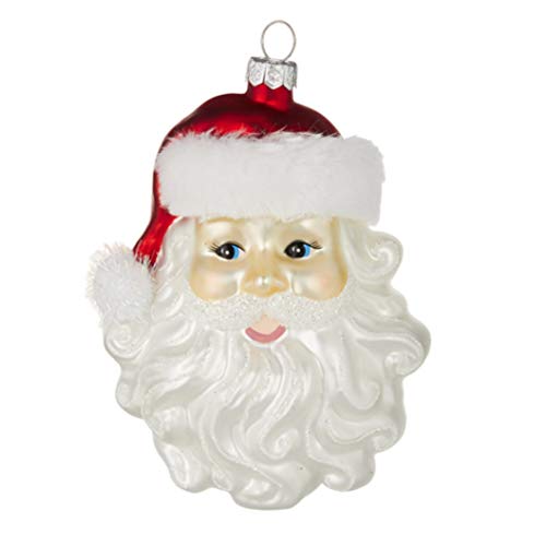 Raz Imports 4120857 Santa Ornament, 5-inch Height, Glass