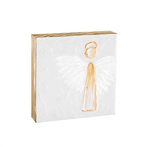 Mud Pie  Large Gold Angel Decorative Block,