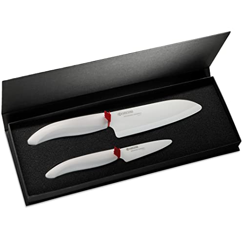 Kyocera Revolution 2 piece ceramic knife set, 5.5 INCH, 3 INCH, White