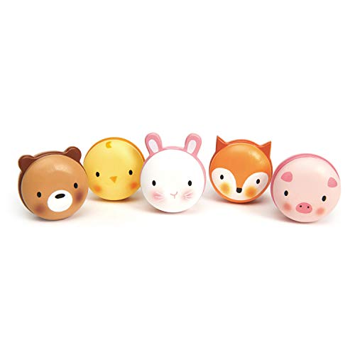 Tender Leaf Toys - Animal Macarons - 5 Wooden Animal Themed Macarons for Creative and Imaginative Fun Play Food for Age 24m+