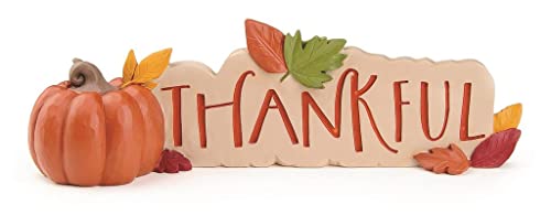 Blossom Bucket 226-13445 Thankful Block Sign, 8.75-inch Length