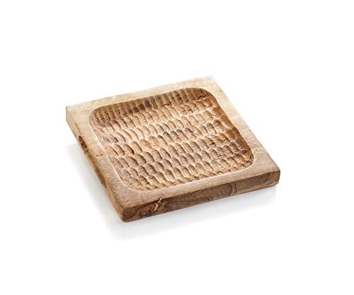 Giftcraft 094581 Small Decorative Tray, 8-inch Length, Wood