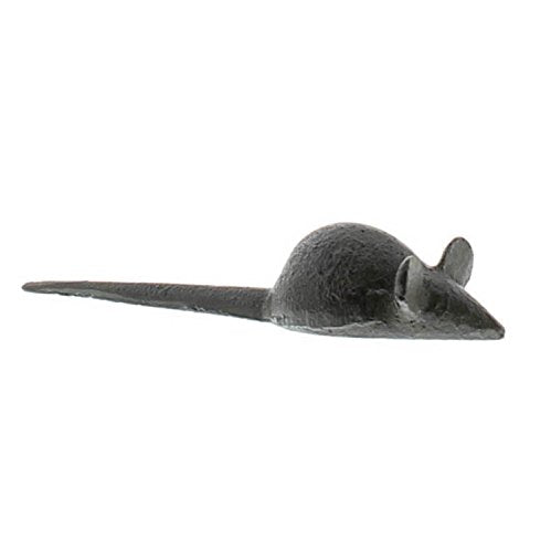 HomArt Pablo Critter Mouse Figurine, 4.50-inch Length, Brown, Cast Iron