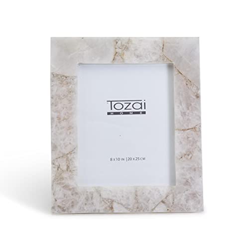 Two's Company 8" X 10" White Quartz Frame