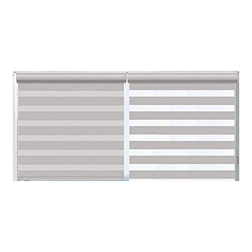 Comfy Hour Zebra Blinds W25 x H45", Dual Layer Window Shade, Day and Night Light Filtering, Beige