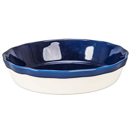 BIA Cordon Bleu Quatro Pie Dish, Sand/Cobalt Blue