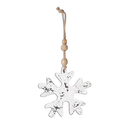 Blossom Bucket Laser Cut Metal Snowflake Ornament, 12-inch Height