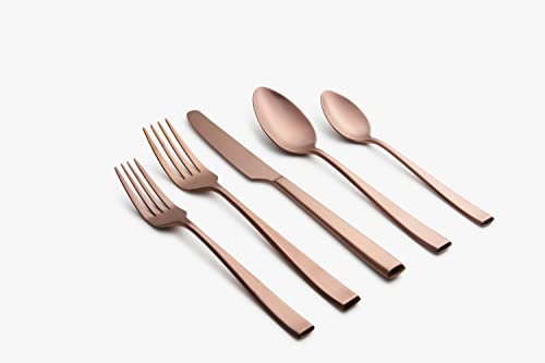 Cambridge Silversmiths Samira Copper Satin 20-Piece Flatware Set, Service for 4