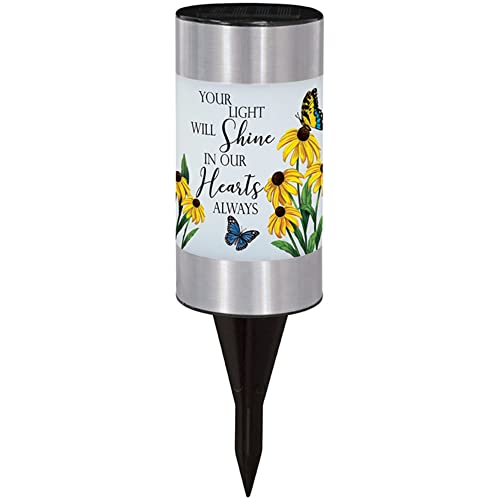 Carson Home 23076 in Our Hearts Memorial Solar Garden Stakes, 6.13-inch Height