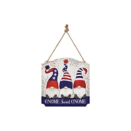 Carson Home Patriotic Collection Metal Wall Decor, 12-inch Height (Gnome)