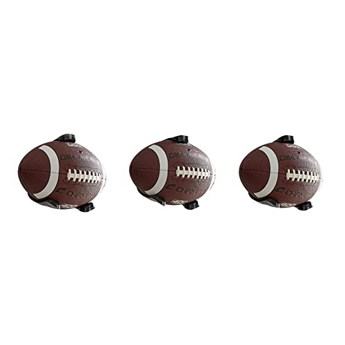 Danya B. Ball Holders and Organizer for Footballs, Space Saving Wall Display for Autographed Sports Balls, for Garage or Room, Includes Hardware for Installation, Set of 3 in Black