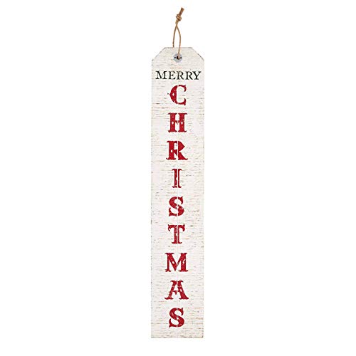 Mud Pie Welcome and Christmas Reversible Sign, 33x 6, White