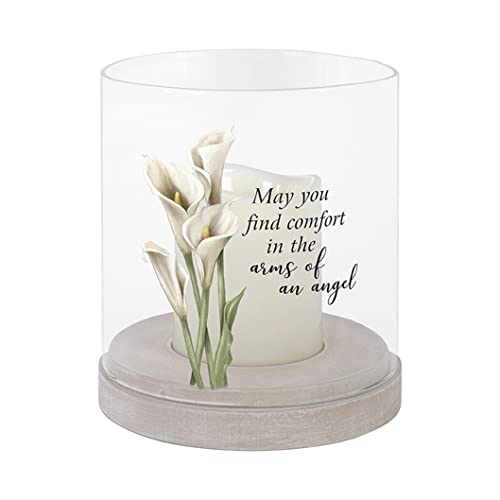 Carson 12343 Arms of an Angel Glass Hurricane Candle Holder, 7-inch Height
