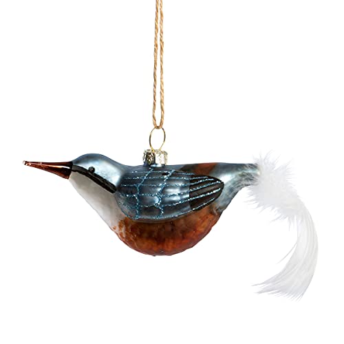 Park Hill Collection XAO10334 Glass Barn Swallow Ornament, 5.5-inch Length
