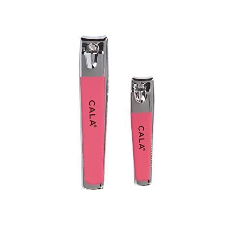 Cala Soft touch coral nail clipper duo