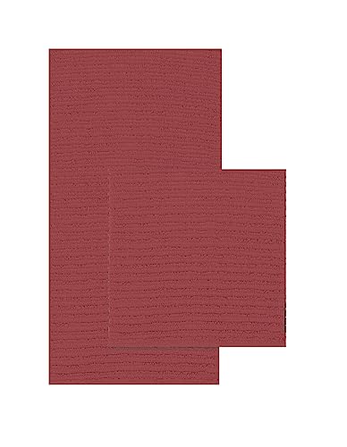 MUkitchen Ridged Towel, 28-inch Length, Cotton, Brick, for Everyday Use, Home, Kitchen Use