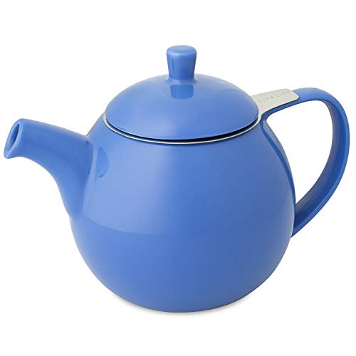 FORLIFE Curve Teapot with Infuser, 24-Ounce, Blue