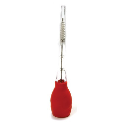 Norpro Silicone Stand Up Baster with Cleaning Brush, One Size, Red