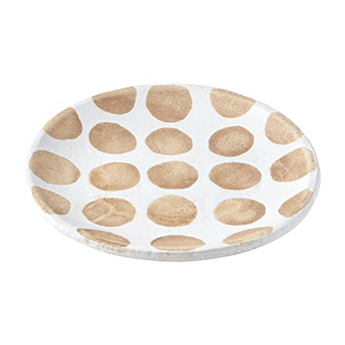 Mud Pie White Dot Platter, 12-inch Diameter
