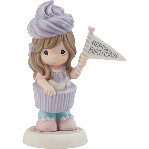 Precious Moments 216012 You√ïre The Icing On My Cupcake Blonde Bisque Porcelain Figurine , White