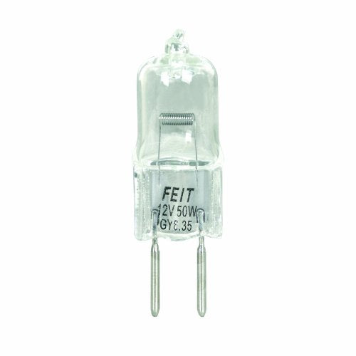 Feit Electric BPQ50T4/JCD/RP 50 Watt T4 JCD Halogen Bulb with Bi-Pin Base, Clear