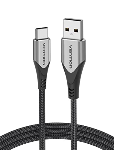 VENTION USB C Cable 6FT, USB A to USB Type C Charger Cable 3A Fast Charging Nylon Braided USB C Cord Compatible with Samsung Galaxy S10 S9 S8 S20 Note 10 9 8 LG V20 G5 Pixel PS5