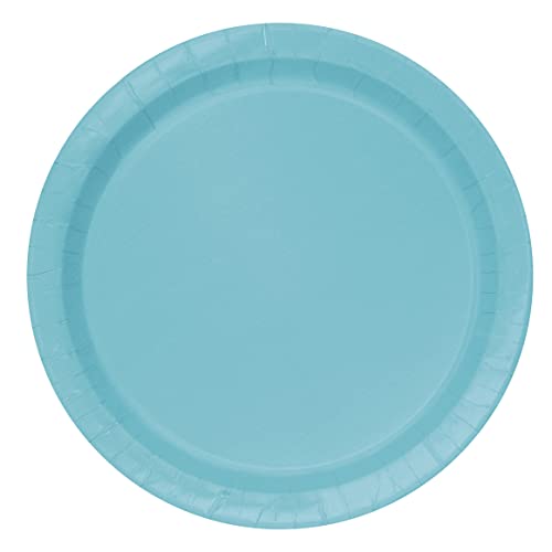 Unique Industries Unique 46854 Paper Plates-18 cm-Teal Colour-Pack of 8