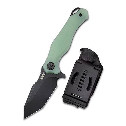 KUBEY Golf KU230D Fixed Blade Knife 3.07" Tanto AUS-10 Blade and G10 Handle, Utility Knife with Kydex Sheath for Outdoor Camping Hunting
