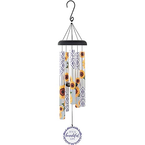 Carson Home 64205 Beautiful Life Pattern Picturesque Chime, 38-inch Length, Aluminum, Metal and Industrial Cord