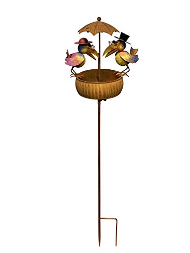 Continental Art Center Inc. CAC5484 Birdfeeder Bird Feeder Stake, Brown
