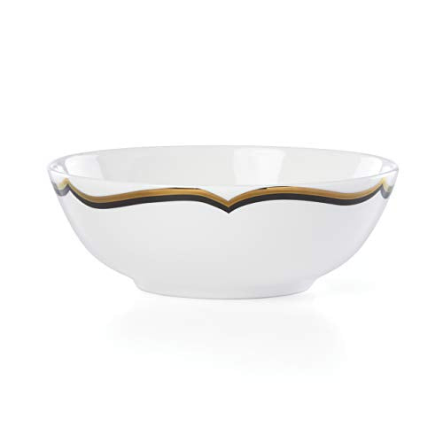 Lenox Contempo Luxe Black Place Setting Bowl, 0.65 LB, White