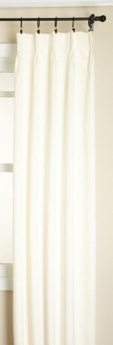 Belle Maison Stylemaster Gabrielle Pinch Pleated Foam Back Drape Pair, Oyster, 48 by 72-Inch