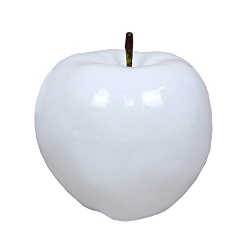 Flora Bunda 6" Artificial Shiny Large Centerpiece Apple,White