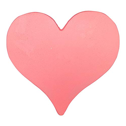 Comfy Hour Rustic Style Outdoor Collection Cast Iron Garden Stepping Stone - Heart, Pink