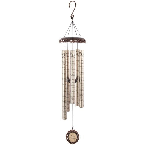 Carson Home Accents Vintage Sonnet Wind Chime, 40-Inch Length, You are Missed