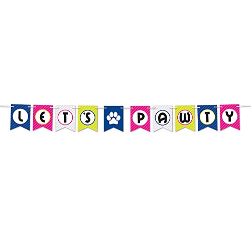 Beistle Let's Pawty String Banner- 1 pc.