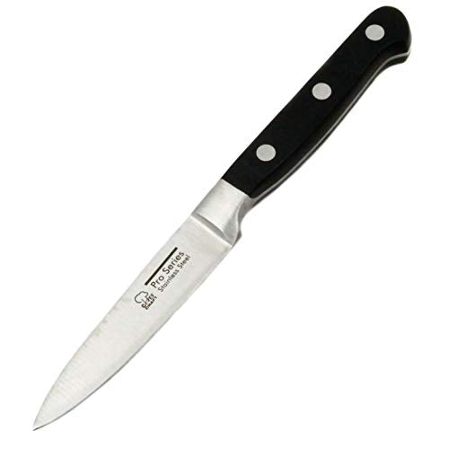 Chef Craft Pro Series Paring Knife, 4 inch blade 12 inch in length, Stainless Steel/Black