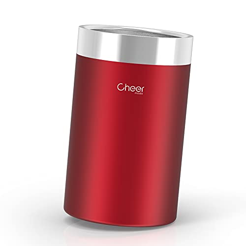 CHEER MODA Wine Chiller - Premium Iceless Wine Cooler, Keeps All 750ml Bottles Cold For Hours, Elegant Insulated Champagne Bucket & Wine Bottle Cooler Ice Bucket, Red