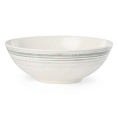 Lenox Textured Neutrals Stripe Serving Bowl, 2.90 LB, Blue