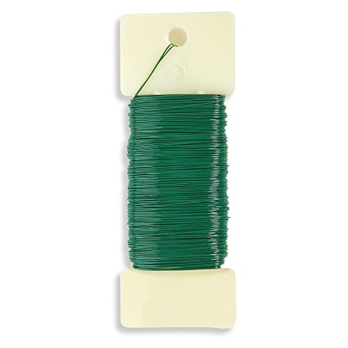 FloraCraft 24ga Floral Paddle Wire 0.25lb - Green
