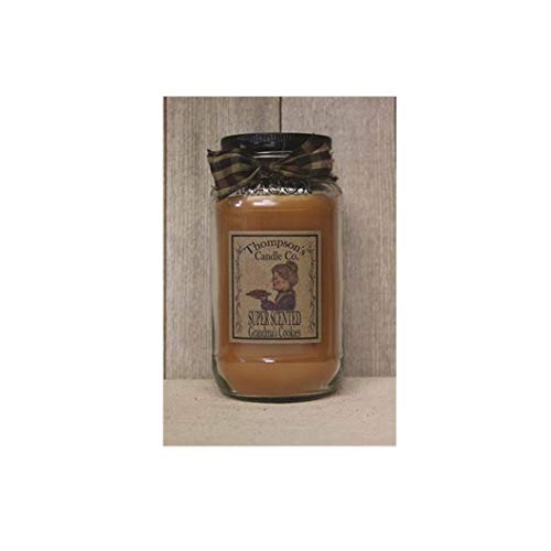 Thompson's Candle gclm Grandma's Cookies Large Mason Jar Scented Candle, 20 Oz