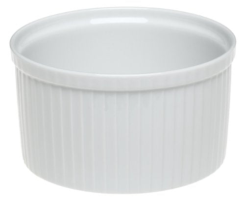 Pillivuyt Porcelain 3.75-Cup, 6-1/2-Inch Diameter Classic Pleated Souffle Dish